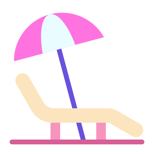 sedia da spiaggia Generic Flat icona