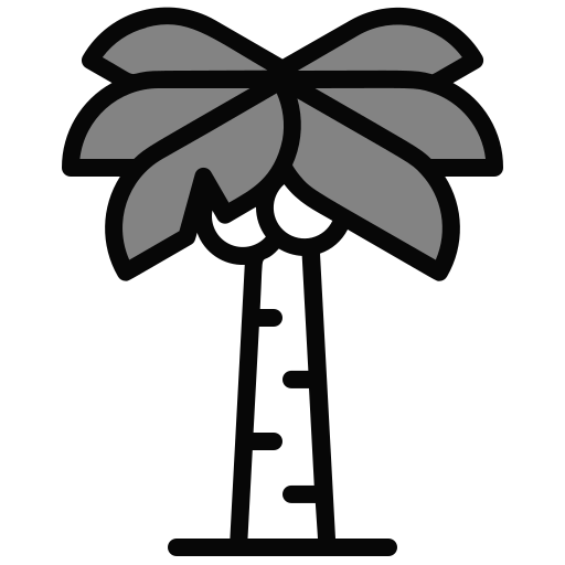 Coconut tree Generic Grey icon
