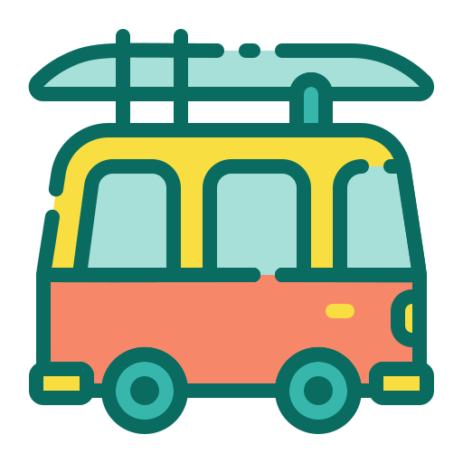 furgonetka surfingowa Generic Outline Color ikona