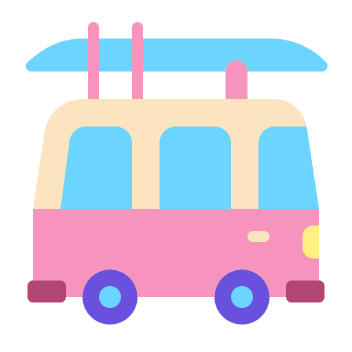 furgoneta de surf Generic Flat icono