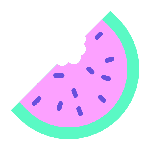 watermeloen Generic Flat icoon
