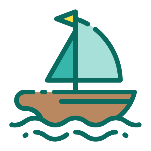 Yatch Generic Outline Color icon