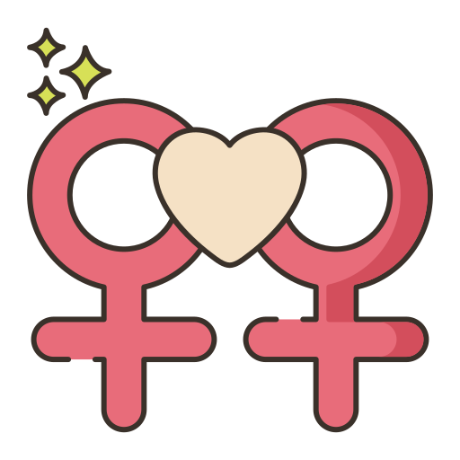 lesbijka Flaticons Lineal Color ikona