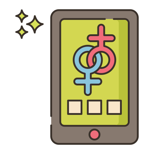 dating app Flaticons Lineal Color icon