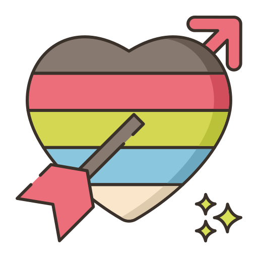 愛の矢 Flaticons Lineal Color icon