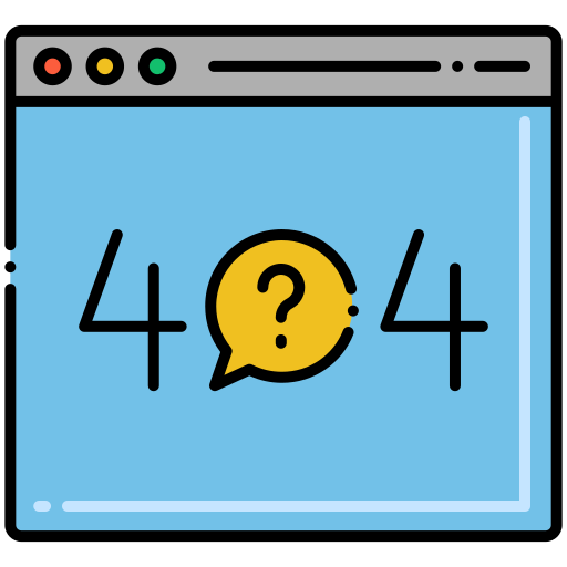 error 404 Flaticons Lineal Color icono