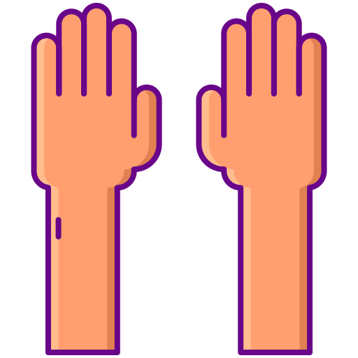 Hands Flaticons Lineal Color icon