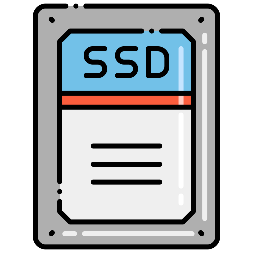 ssd диск Flaticons Lineal Color иконка