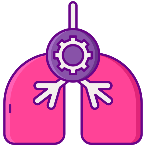 호흡기 체계 Flaticons Lineal Color icon