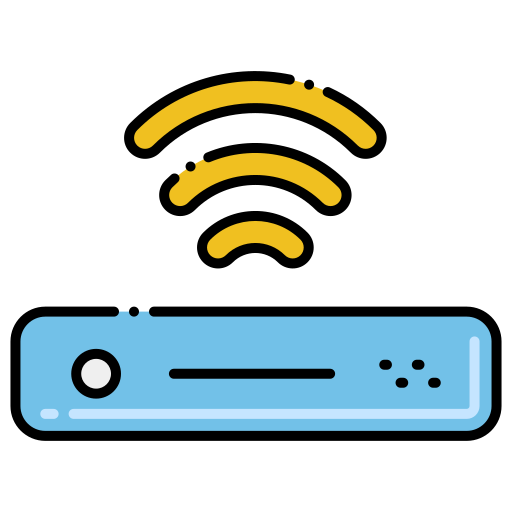 router inalámbrico Flaticons Lineal Color icono