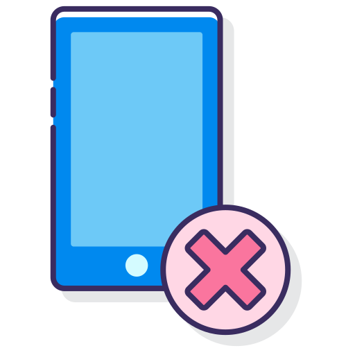 No phone Flaticons Lineal Color icon