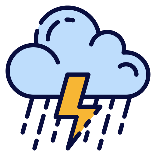 Thunderstorm Good Ware Lineal Color icon