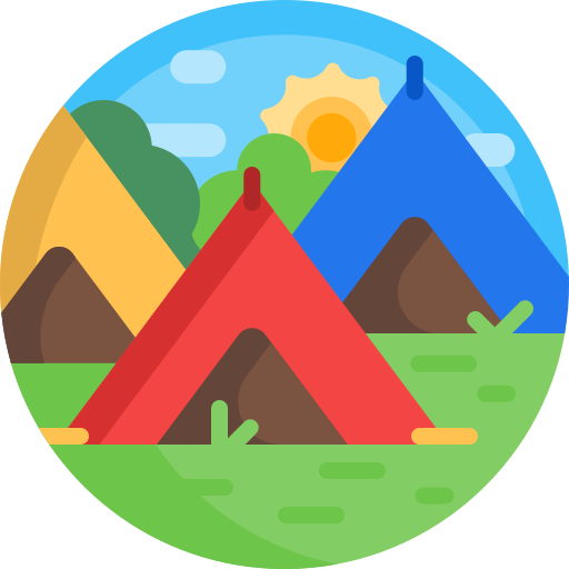 キャンプのテント Detailed Flat Circular Flat icon