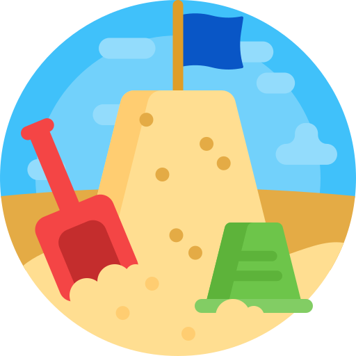 Sand castle Detailed Flat Circular Flat icon