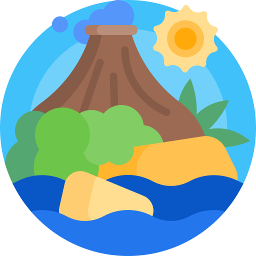 섬 Detailed Flat Circular Flat icon