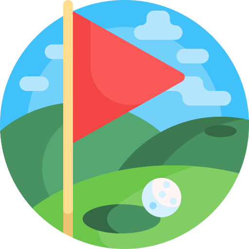 golf Detailed Flat Circular Flat icona