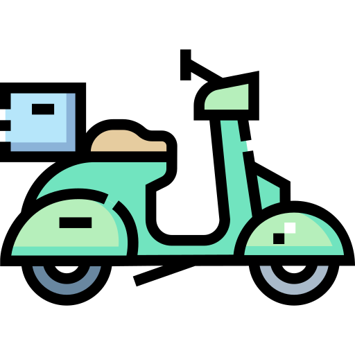 オートバイ Detailed Straight Lineal color icon