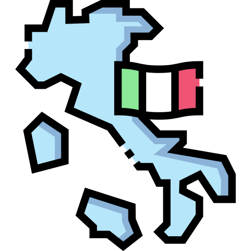 イタリア Detailed Straight Lineal color icon