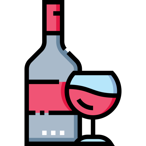 ワイン Detailed Straight Lineal color icon