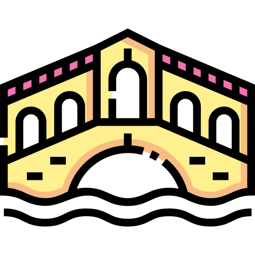 puente de rialto Detailed Straight Lineal color icono