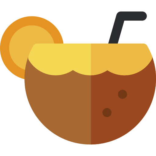 코코넛 음료 Basic Rounded Flat icon