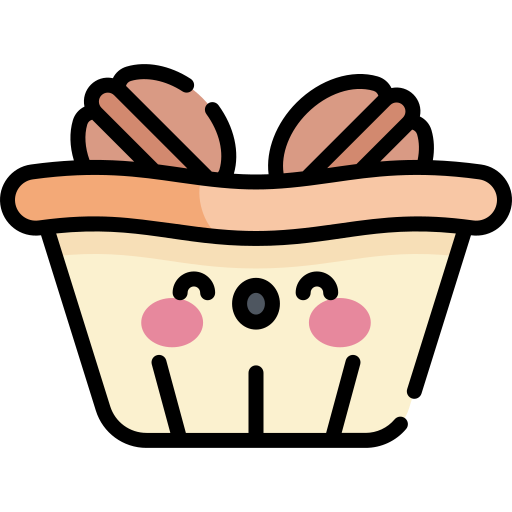 Butter tart Kawaii Lineal color icon