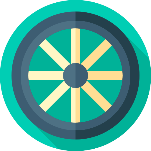 roda Flat Circular Flat Ícone