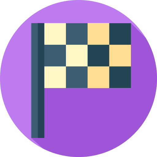 flaga w szachownicę Flat Circular Flat ikona