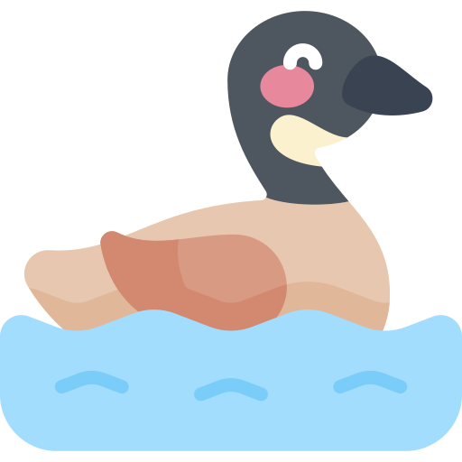eend Kawaii Flat icoon
