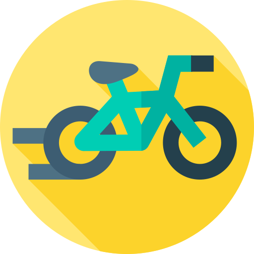 bicicletta Flat Circular Flat icona