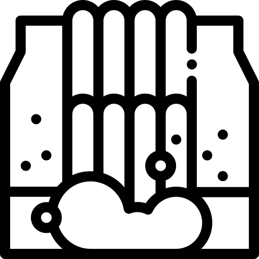 cascata Detailed Rounded Lineal Ícone