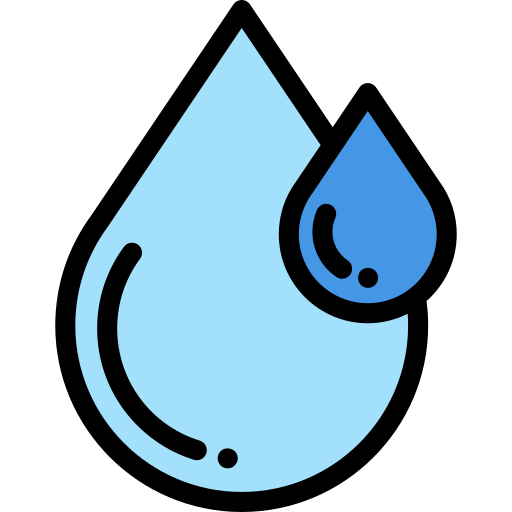 Water drop Detailed Rounded Lineal color icon