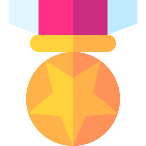 Почетная медаль Basic Straight Flat иконка