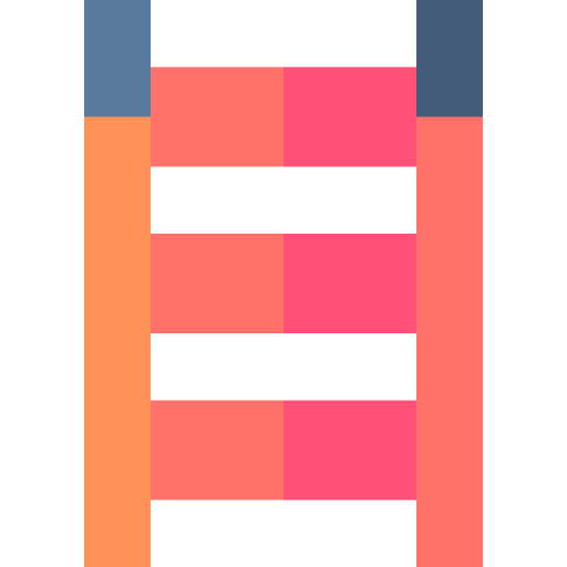 ladder Basic Straight Flat icoon