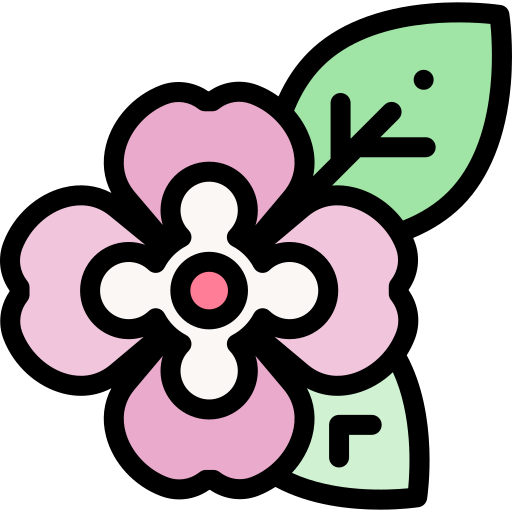 Flower Detailed Rounded Lineal color icon