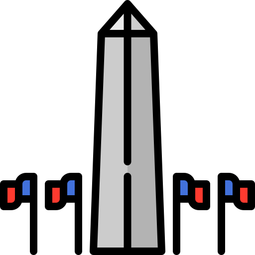 워싱턴 기념비 Special Lineal color icon