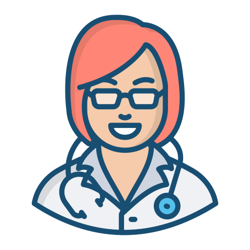 vrouwelijke dokter Generic Outline Color icoon