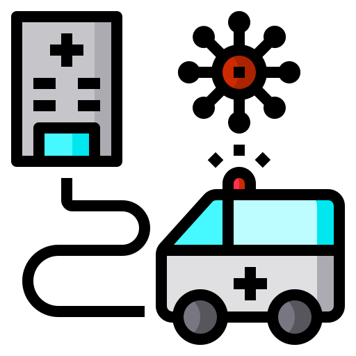 ambulância Catkuro Lineal Color Ícone