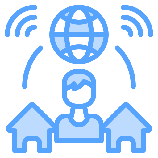 conexión inalámbrica a internet Catkuro Blue icono