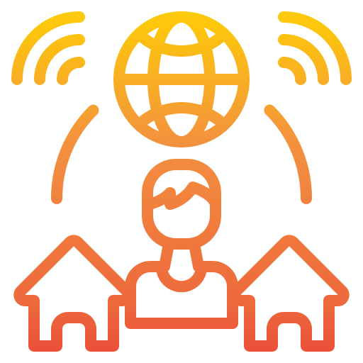 conexión inalámbrica a internet Catkuro Gradient icono