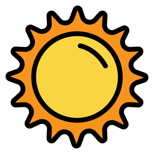 солнце Generic Outline Color иконка
