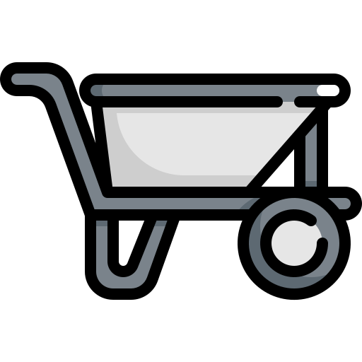 Wheelbarrow Generic Outline Color icon