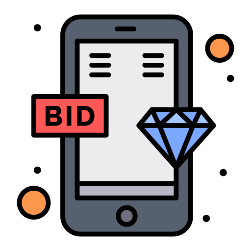 Bid Flatart Icons Lineal Color icon
