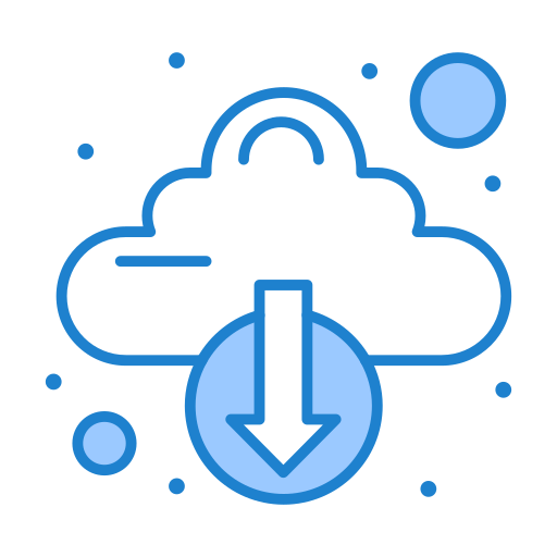 téléchargement cloud Generic Blue Icône