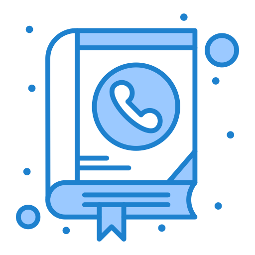 Phone book Generic Blue icon