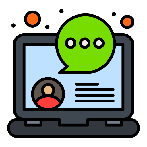chat en línea Flatart Icons Lineal Color icono