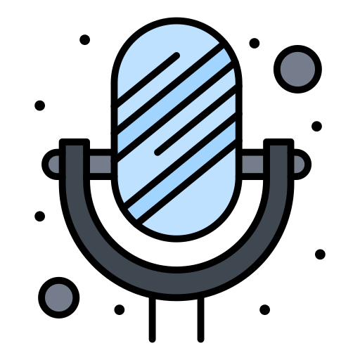 mikrofon Flatart Icons Lineal Color ikona