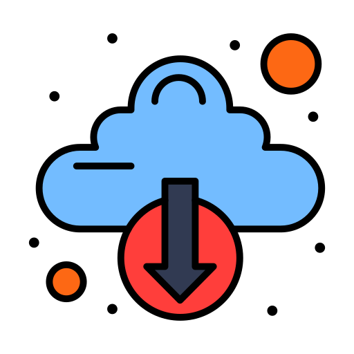 cloud downloaden Flatart Icons Lineal Color icoon