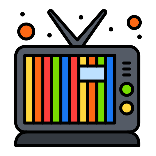 télévision Flatart Icons Lineal Color Icône