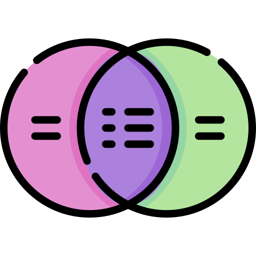 diagrama de venn Special Lineal color Ícone